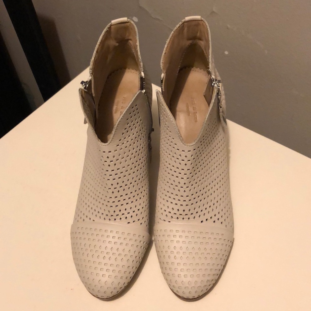 rag & bone white booties, size 9.5